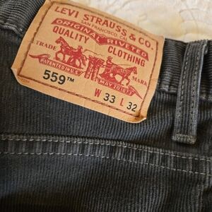 Levi's 559 Relaxed Straight Jeans in Charcoal Black 34x32